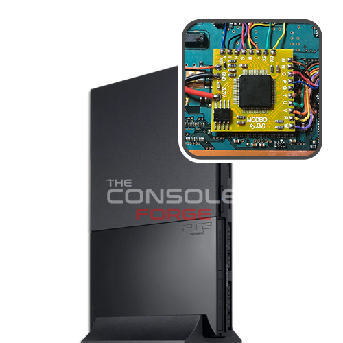 PlayStation 2 Mod Chip Installation Service enabling region free gaming and homebrew support on PS2 console